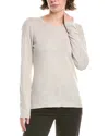Forte Cashmere Crewneck Silk & Cashmere-blend Sweater In Gray