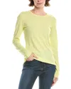 Forte Cashmere Crewneck Silk & Cashmere-blend Sweater In Yellow