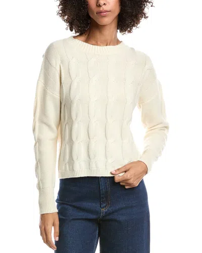 Forte Cashmere Crop Cable Wool & Cashmere-blend Sweater In Multi