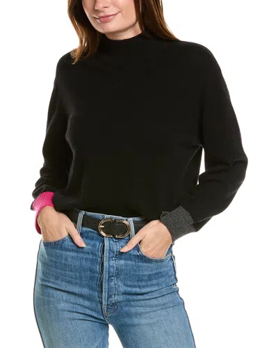 Forte Cashmere Crop Cashmere Pullover In Black