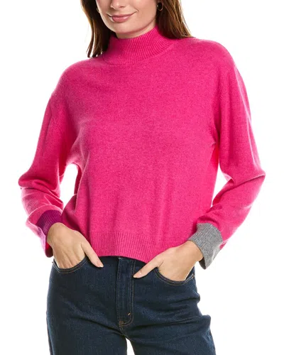 Forte Cashmere Crop Cashmere Pullover In Pink