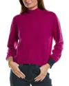 Shop Forte Cashmere Crop Cashmere Pullover In Pink
