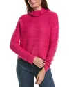 Forte Cashmere Funnel Neck Cashmere Sweater In Pink