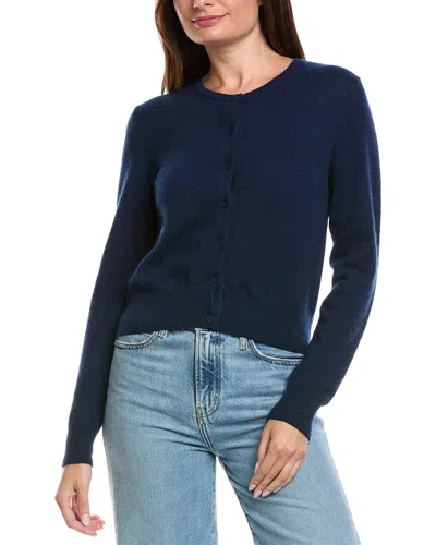 Forte Cashmere Cropped Cashmere Sweater In Blue