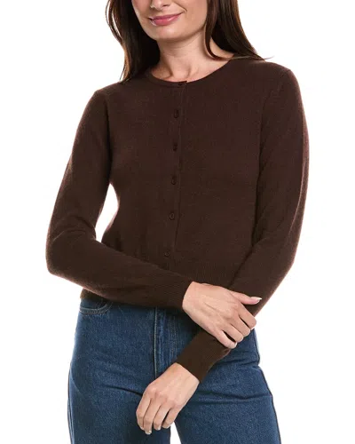 Forte Cashmere Cropped Cashmere Sweater In Brown