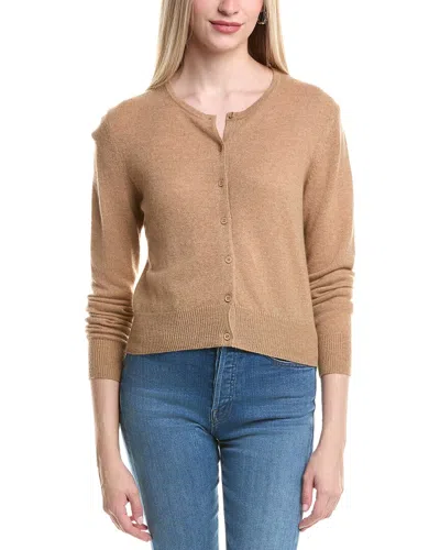 Forte Cashmere Cropped Cashmere Sweater In Brown