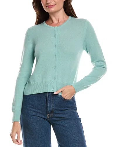 Forte Cashmere Cropped Cashmere Sweater In Green