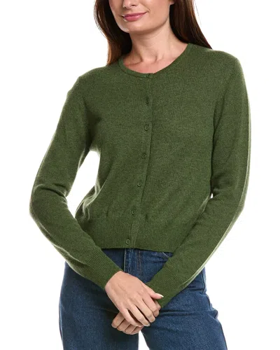 Forte Cashmere Cropped Cashmere Sweater In Green