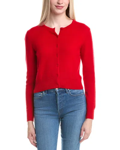 Forte Cashmere Cropped Cashmere Sweater In Red