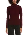 Forte Cashmere Crystal Cashmere Pullover In Purple