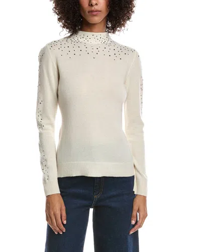 FORTE CASHMERE CRYSTAL CASHMERE PULLOVER