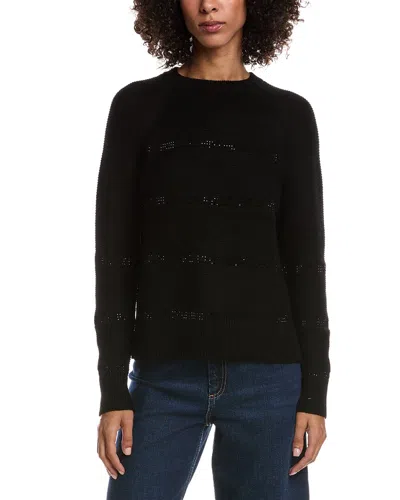 Forte Cashmere Crystal Wool & Cashmere-blend Raglan Sweater In Animal Print