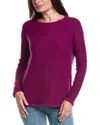 Forte Cashmere Diagonal Texture Sweater In Purple