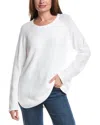 Forte Cashmere Diagonal Texture Sweater In White