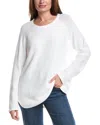 Forte Cashmere Diagonal Texture Sweater In White
