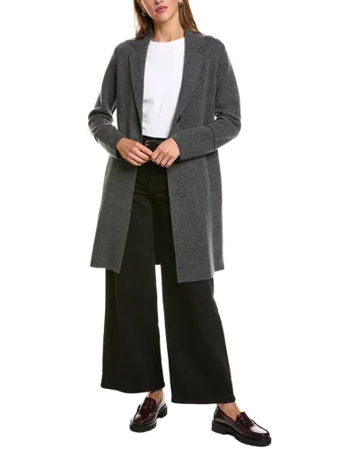 Forte Cashmere Double Knit Notch Collar 100% Cashmere Cardigan In Multi