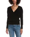 Forte Cashmere Drape Surplus Cashmere Pullover In Black