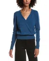 Forte Cashmere Drape Surplus Cashmere Pullover In Blue