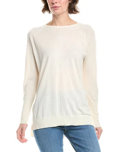 Forte Cashmere Easy High-low Silk & Cashmere-blend Sweater In Multi
