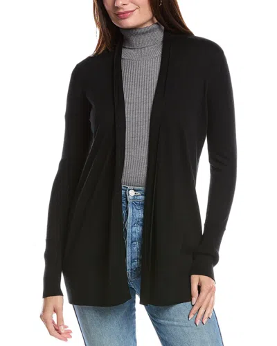 Forte Cashmere Easy Silk & Cashmere-blend Cardigan In Black