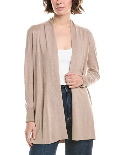 Forte Cashmere Easy Silk & Cashmere-blend Cardigan In Neutral