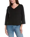Forte Cashmere Easy Silk & Cashmere-blend Sweater In Black