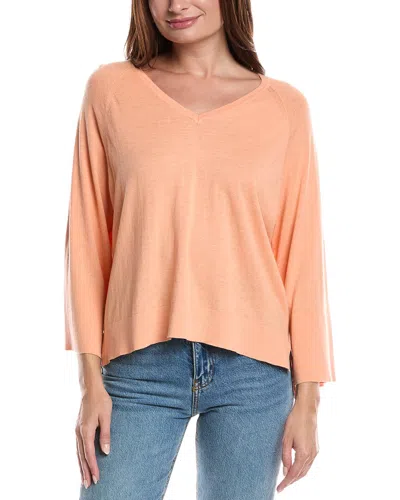 Forte Cashmere Easy Silk & Cashmere-blend Sweater In Orange