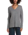 Forte Cashmere Easy Wool & Cashmere-blend Sweater In Gray