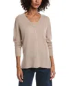 Forte Cashmere Easy Wool & Cashmere-blend Sweater In Neutral
