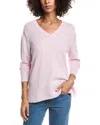 Forte Cashmere Easy Wool & Cashmere-blend Sweater In Pink