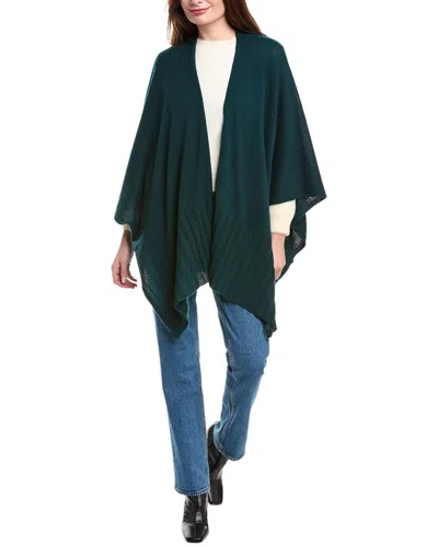 Forte Cashmere Featherweight Cashmere Ruana In Green