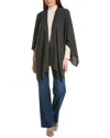 Forte Cashmere Featherweight Cashmere Ruana In Grey