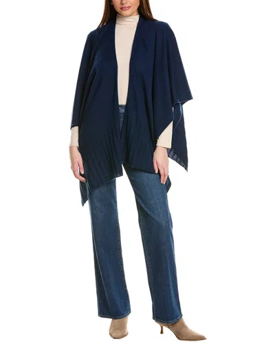 Forte Cashmere Featherweight Cashmere Ruana In Navy