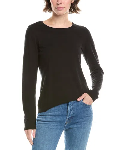 Forte Cashmere Fitted Silk & Cashmere-blend Sweater In Black