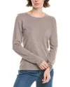 Forte Cashmere Fitted Silk & Cashmere-blend Sweater In Gray