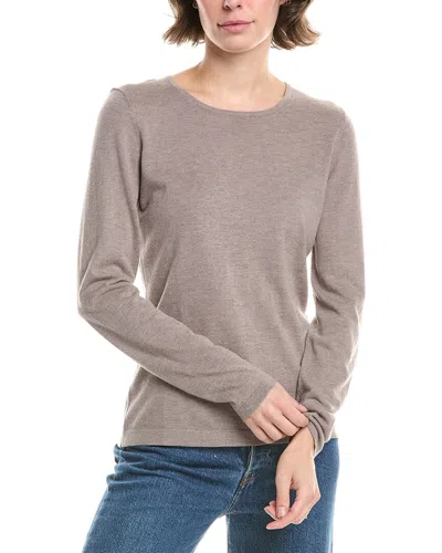 Forte Cashmere Fitted Silk & Cashmere-blend Sweater In Gray