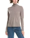 Forte Cashmere Funnel Neck Cashmere Sweater In Gray