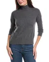 Forte Cashmere Funnel Neck Cashmere Sweater In Gray