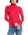 Forte Cashmere Funnel Neck Cashmere Sweater In Red