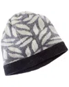 Forte Cashmere Jacquard Cashmere Hat In Grey