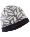 Forte Cashmere Jacquard Cashmere Hat In Grey
