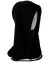 Forte Cashmere Jersey Drawstring Cashmere Hood In Black