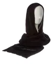 Forte Cashmere Jersey Hooded Cashmere Scarf In Animal Print