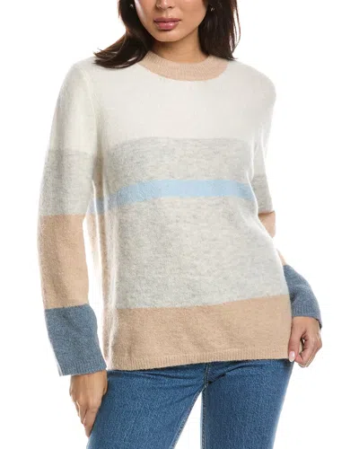Forte Cashmere Lofty Colorblock Alpaca-blend Sweater In Multi