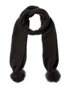 Forte Cashmere Lux Cable Cashmere Scarf In Grey