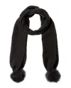 Forte Cashmere Lux Cable Cashmere Scarf In Grey