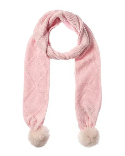 Forte Cashmere Lux Cable Cashmere Scarf In Pink