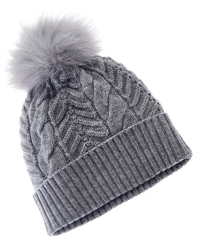 Forte Cashmere Lux Cable Wool & Cashmere-blend Hat In Black
