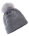 Forte Cashmere Lux Cable Wool & Cashmere-blend Hat In Black