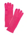 Forte Cashmere Lux Textured Cashmere Gloves In Pink